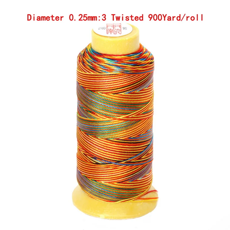 0.25mm Mix Color Высокая прочность на разрыв нейлон швейных ниток для вручную& машины лоскутное диаметр 0,25/0,5/0,75/1,2 мм Швейные нитки швейные принадлежности - Цвет: 0.25mm Mix Color