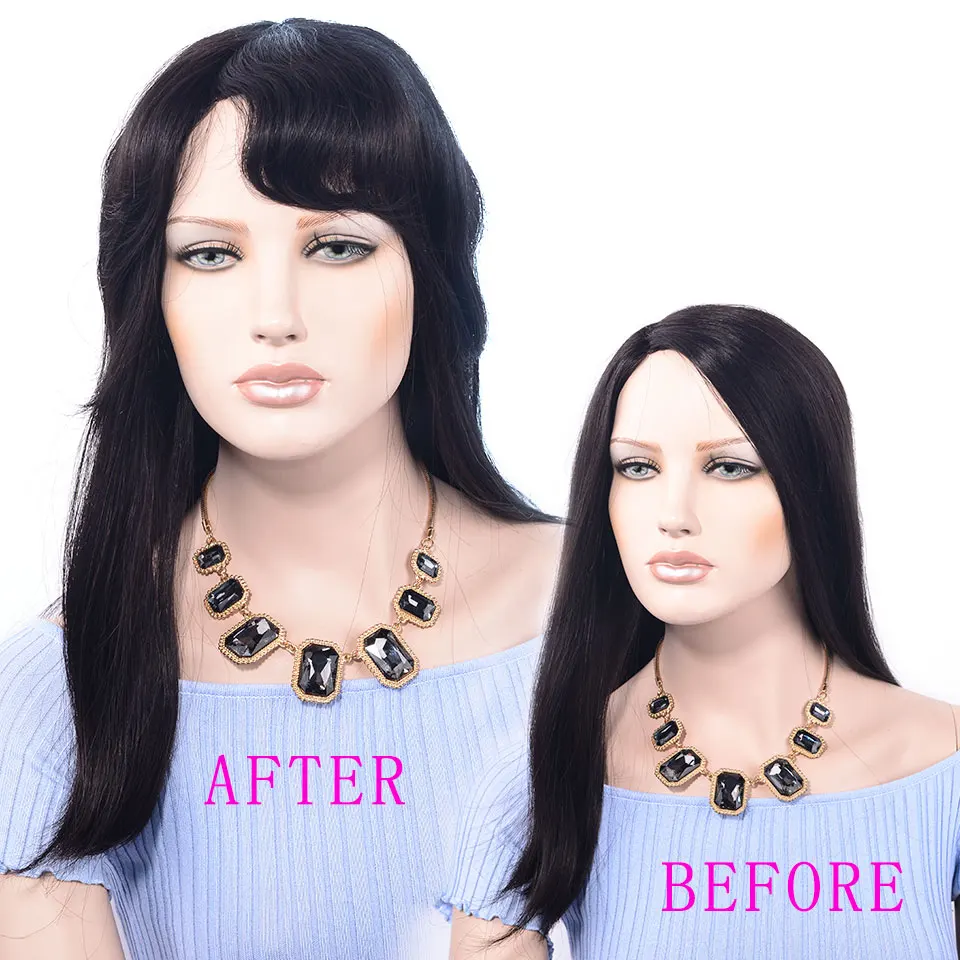 LADYSTAR remy волосы челка для женщин человеческие волосы один кусок Клип В Волосы взрыва/бахрома можно отрезать любой длины, как вам нравится
