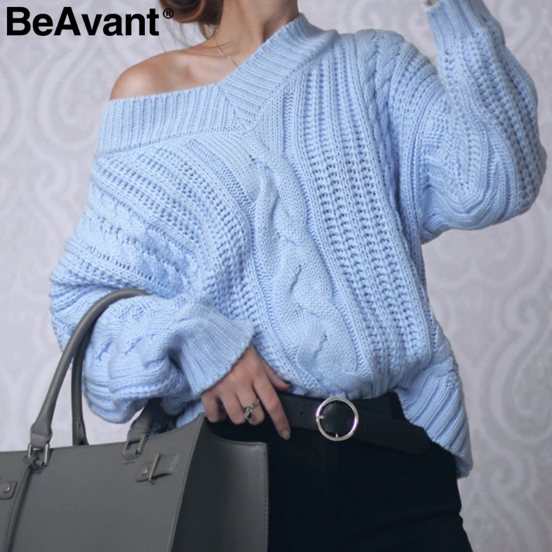 BeAvant осенне-зимний вязаный пуловер 2018 повседневный розовый свитер с длинным