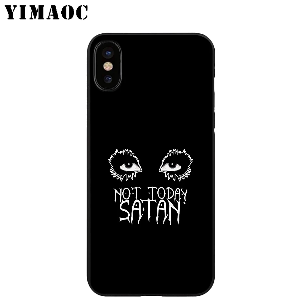 YIMAOC Not Today Satan Soft TPU Black Silicone Case for iPhone X or 10 8 7 6 6S Plus 5 5S SE Xr Xs Max |