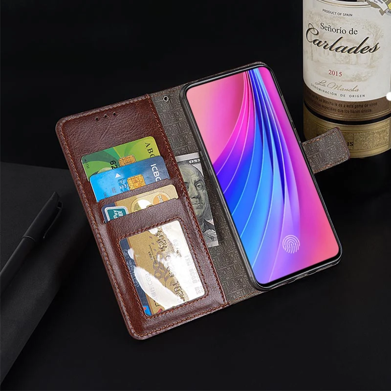 Кожаный чехол-кошелек с магнитной застежкой из искусственной кожи для Vivo S1 Pro