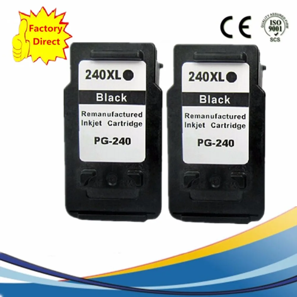 Черный PG 240 XL 240XL PG240XL PG240 чернильные картриджи восстановленные PIxma MX392 MG4140 MX432 MX452
