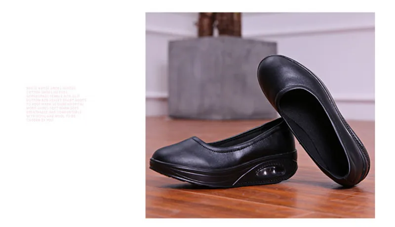 YAERNI Women Nurse Flats Shoes PU Leather Slip On Moccains Ladies Round Toe White Loafers Flat Women Sneakers Autumn Size 35-42