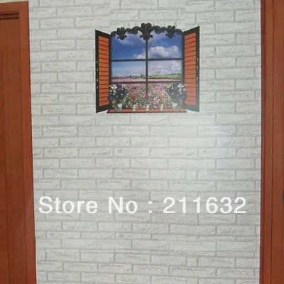 Free Shipping Restoring Ancient Ways Rural Brick PVC Roll Sheet Wallpapers|wallpaper purple|wallpaper pvcwallpaper wallcovering |
