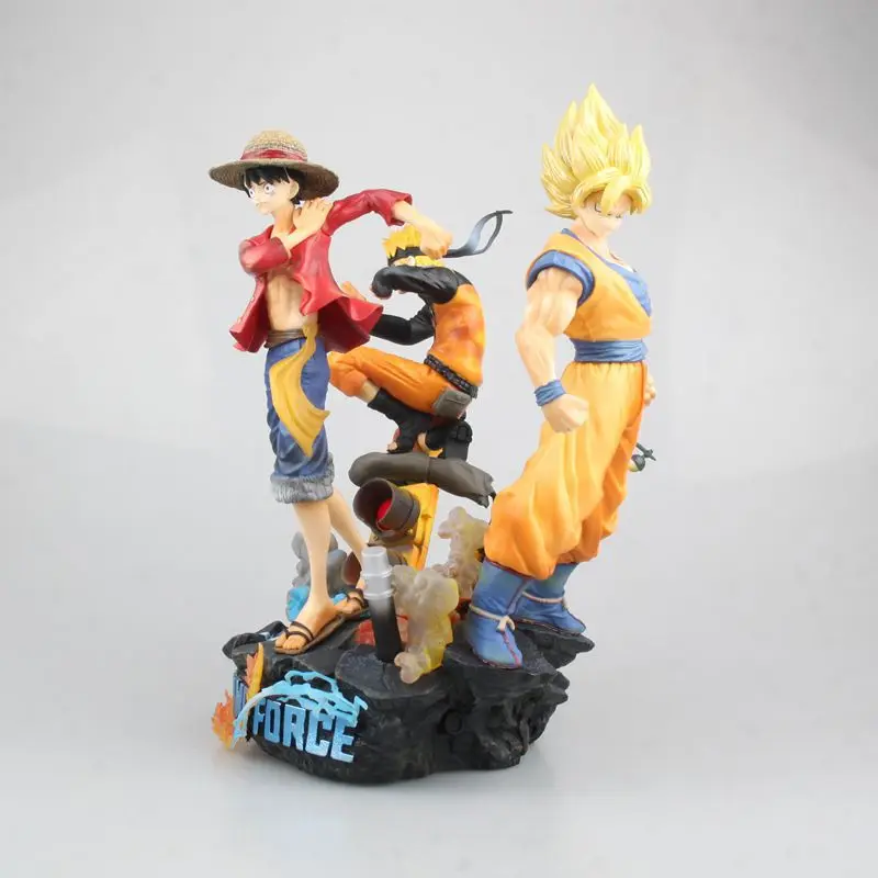 Аниме Рисунок 26 см Одна деталь Луффи героя аниме Наруто Dragon Ball Z Son Goku Saiyan ПВХ