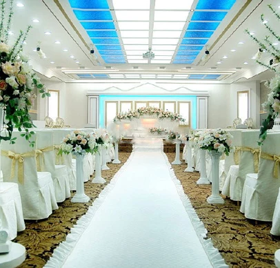 

Wedding white carpet T-stage aisle 1.5M width 0.2mm thickness 20 meter length white Romantic wedding decoration Fast express