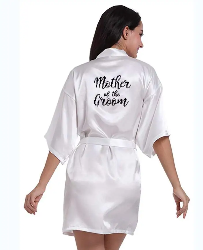 personalized printed Bridal Party Robes Bridesmaids mother of the bride groom maid honor Wedding Day gift satin robe | Женская одежда