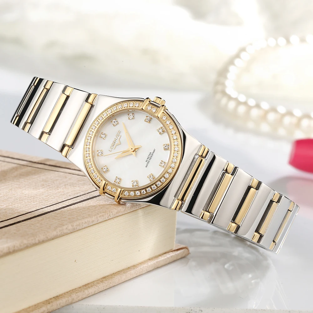 Женские часы Роскошные водостойкие Reloj Mujer наручные из нержавеющей стали женские