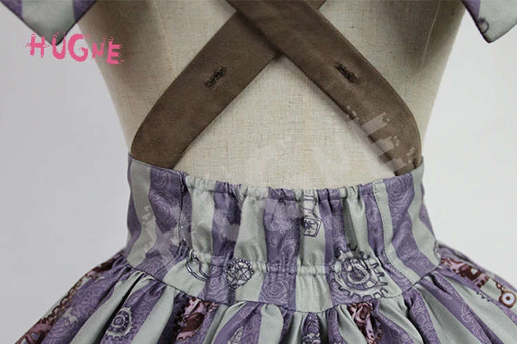 Steampunk Cat Series Lolita Printed Hugne Skirt with Detachable Sailor Collar by Soufflesong