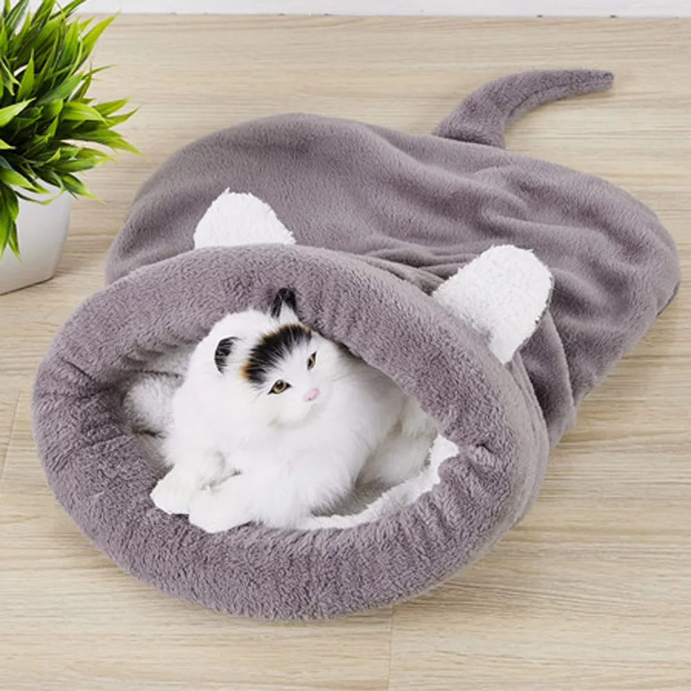 Котенок кошка кровать для домашних питомцев щенков теплые флисовые мягкие кошки