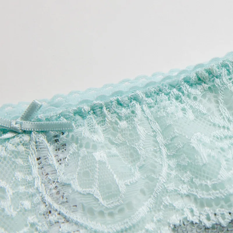 Модные Зеленые кружевные сексуальные трусики женские хлопковые трусы бесшовные