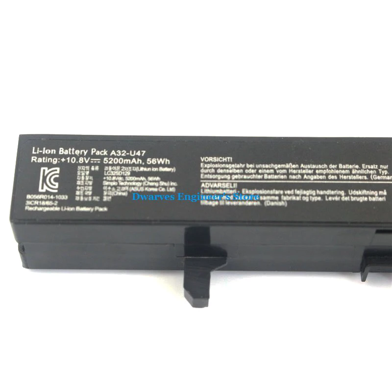 10.8V 5200mAh A32-U47 Replacement Battery For ASUS U47 U47A U47C U47V U47VC A41-U47 A42-U47 Laptop | Компьютеры и офис