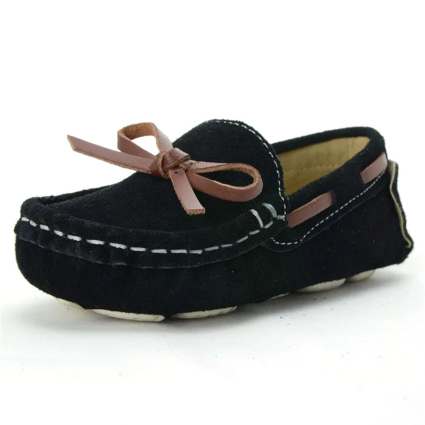 ZzSuper новый для маленьких мальчиков Лоферы Туфли без каблуков из мягкой кожи