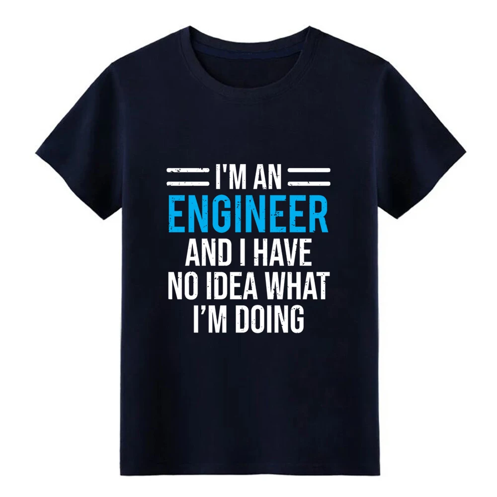 Мужская футболка с надписью I'm An Engineer No Idea Funny Engineering дизайнерская из хлопка