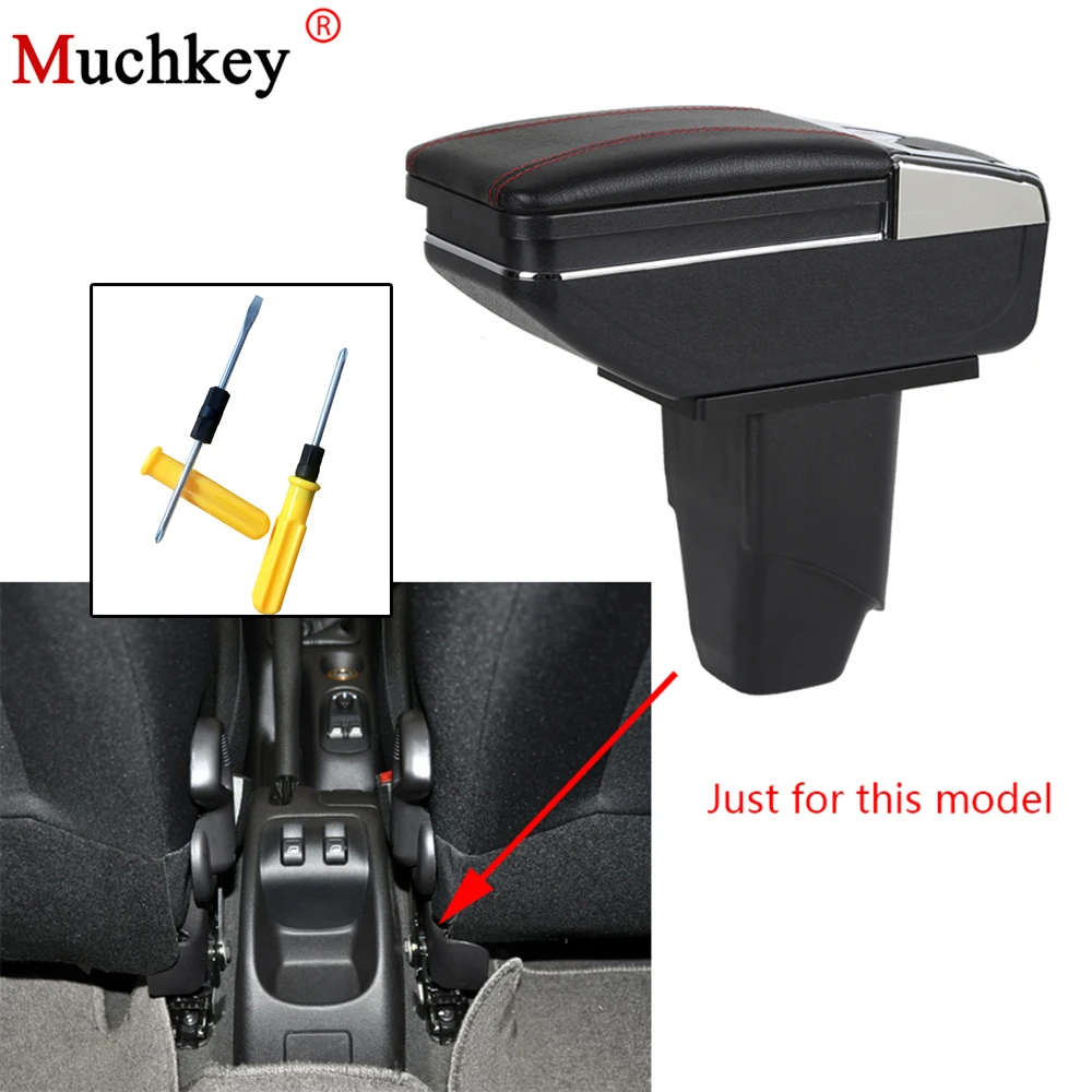 

Armrest box For PEUGEOT 206 207 2006-2013 central Console Arm Store content box cup holder ashtray car styling accessories parts