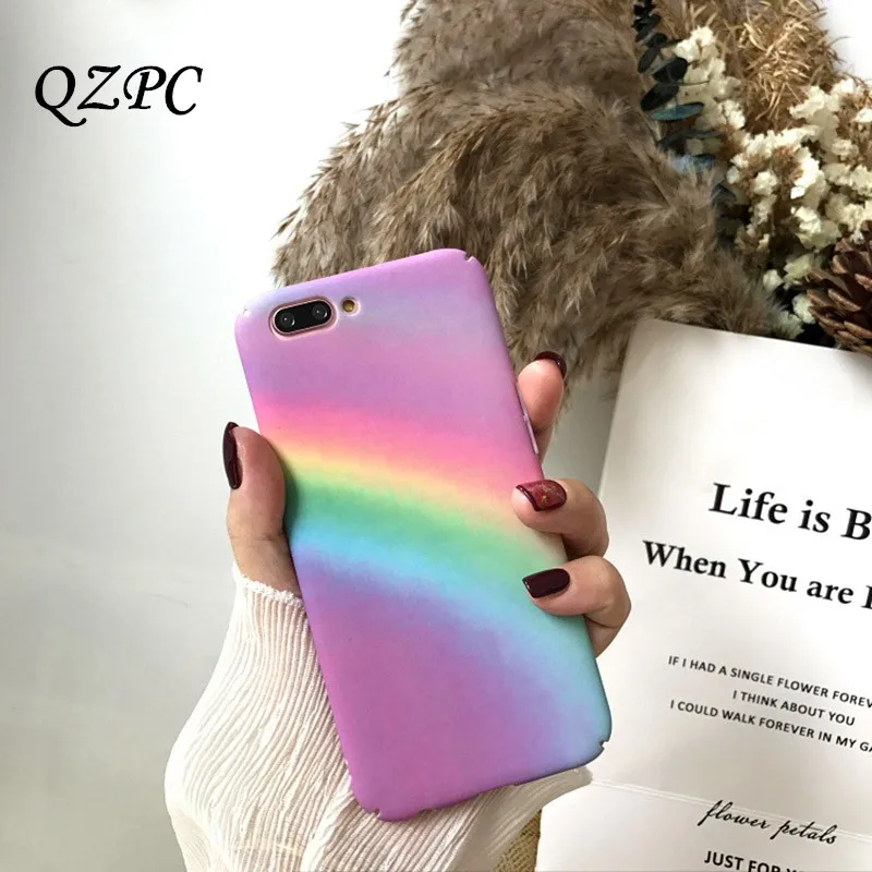 QZPC градиентные цвета радуги чехол для телефона s OPPO A59 A57 A83 A79 A73 A3 A Серия Модный