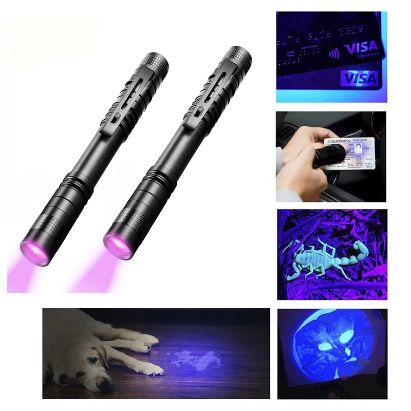 PANYUE УФ фонарик AAA батарея ультрафиолетовый свет Blacklight лампа для домашних