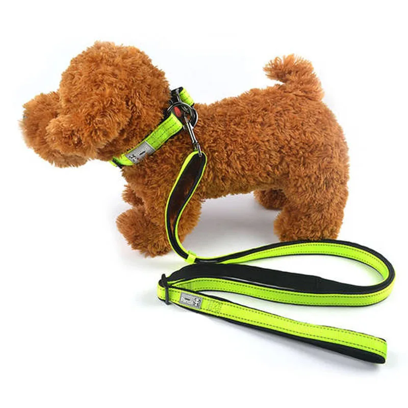 Регулируемый ошейник для собак нейлоновый светоотражающий двойной аксессуары