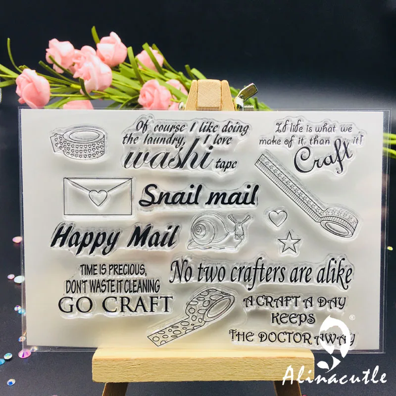 Прозрачные штампы с высечкой Love You Craft сделай сам скрапбукинг альбом для открыток