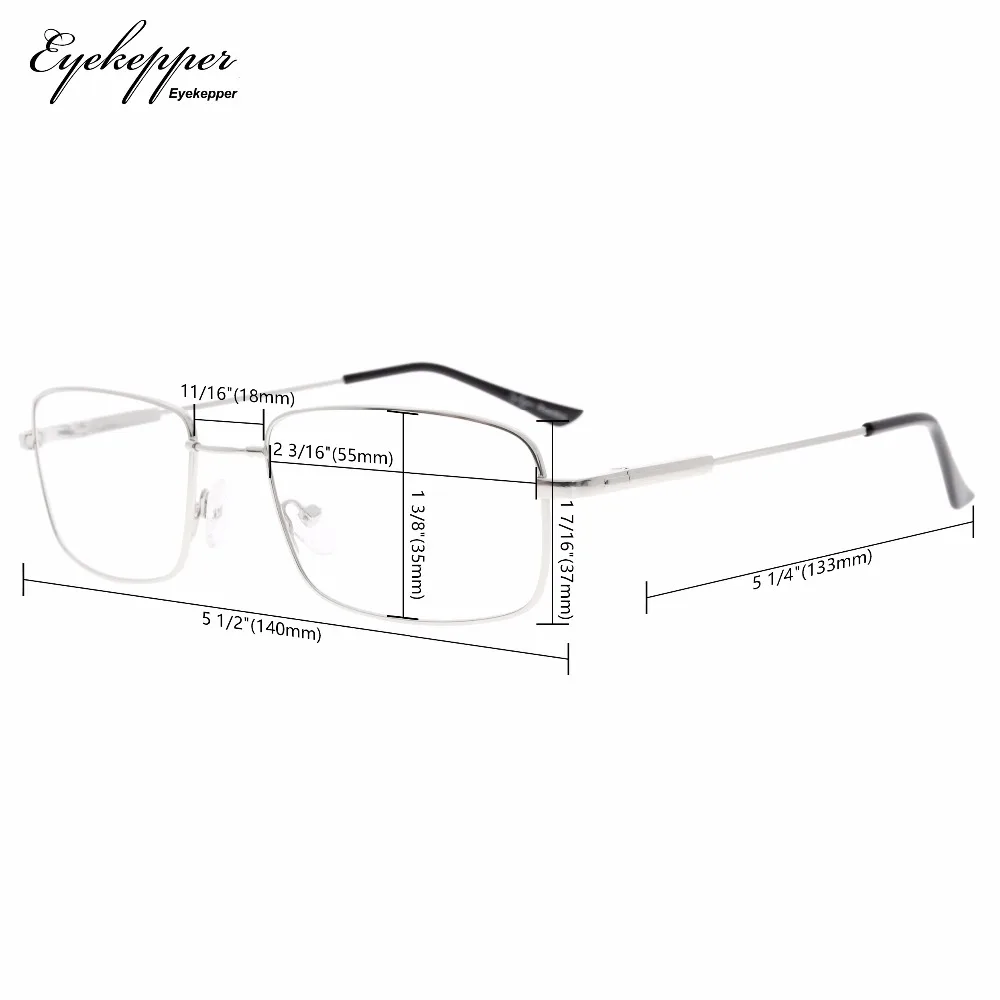 R1701 Eyekepper гибкие титановые очки для чтения памяти мужчин и женщин полуобода + 0 00 ~ 4