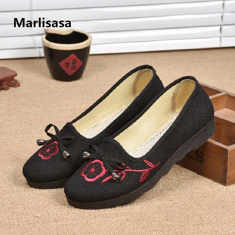 Женские туфли с бантом Marlisasa, черные туфли на плоской подошве для танцев, модные коричневые удобные туфли, крутые туфли, F3562