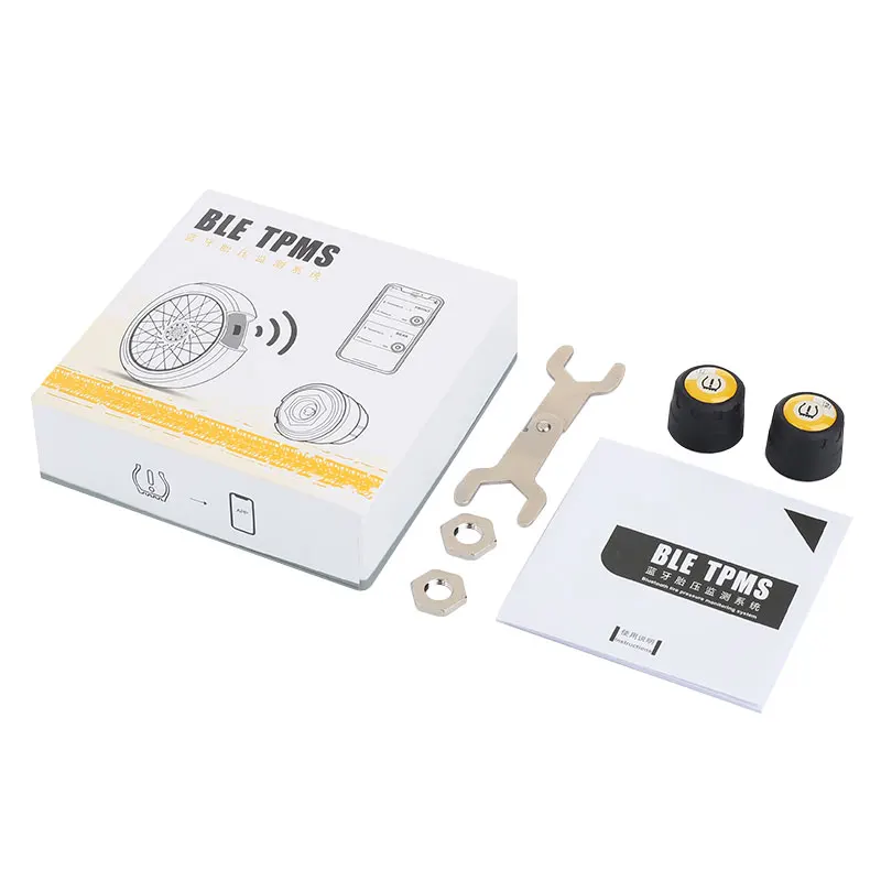 VEHEMO Motorcycle TPMS Android Tire Pressure Monitoring System for IOS Wireless Bluetooth Universal 2PCS External Sensors | Автомобили и