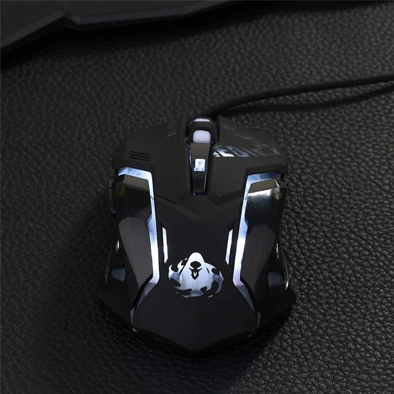 OW мышь с дышащей светодиодной подсветкой игровая D. VA Mercy Reaper Genji Проводная USB
