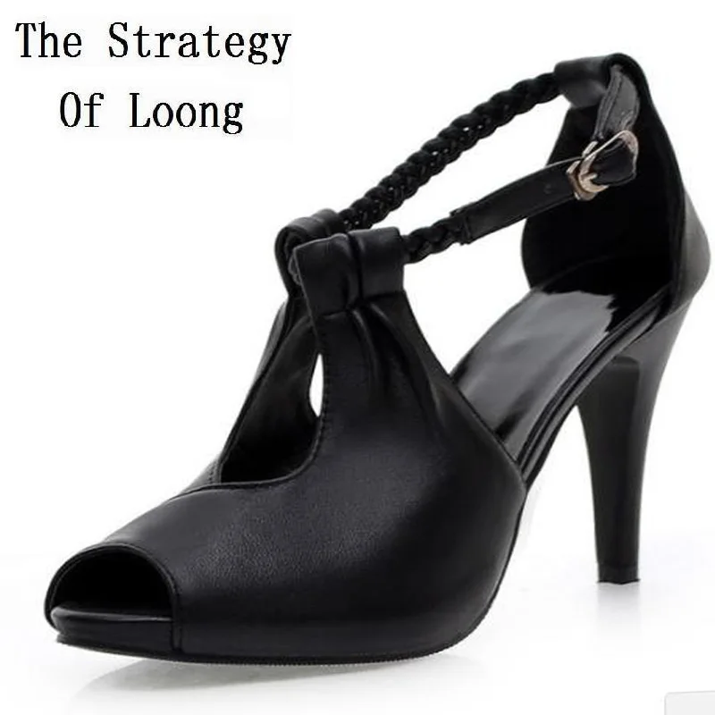 Корейские стильные женские летние повседневные босоножки на тонком высоком