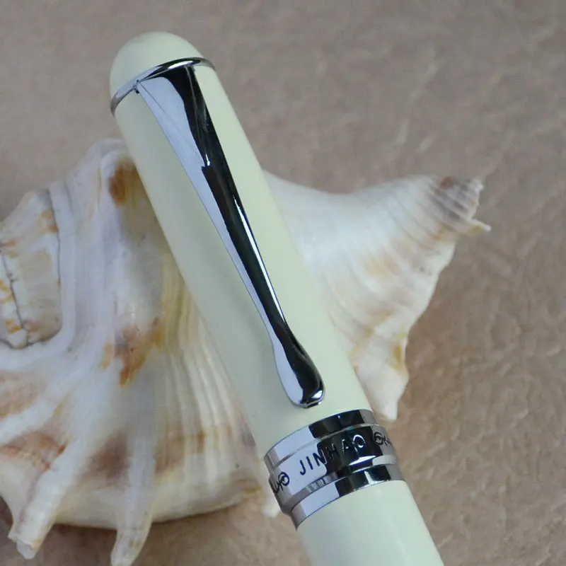 JINHAO X750 блестящий цвет слоновой кости белый и серебряный 0 7 мм Средний НИБ