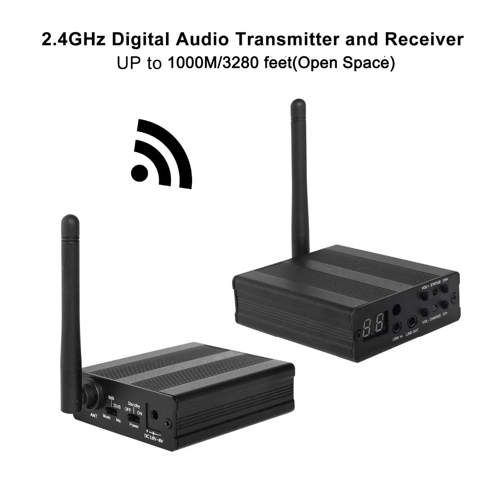 TP WIRELESS 2 4 ГГц цифровой передатчик приемник аудио адаптер Звук 3000ft