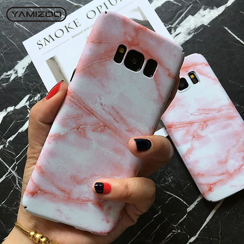 MOUSEMI For Samsung Galaxy s7 s8 Plus s9 Case Flower Hard Phone Cases Marble Back Cover Edge Note 8 |