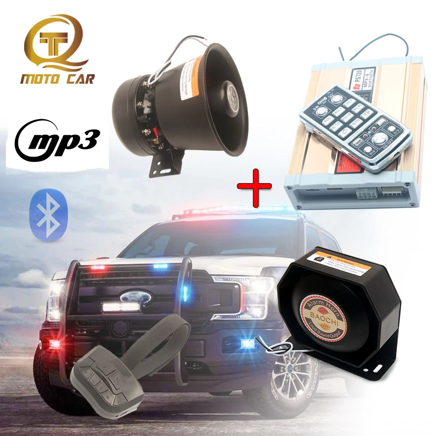 Беспроводной Авто 200 Вт полицейская сирена тон мегафон MP3 Предупреждение