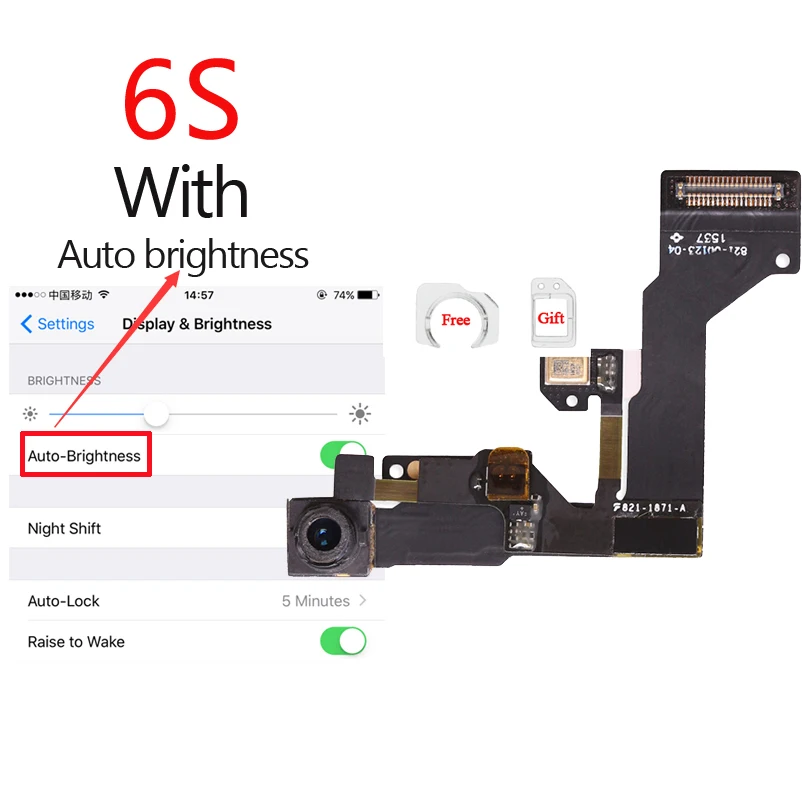1 шт. Новый кольцевой держатель для фронтальной камеры iPhone 5 5S 5C 6S 6 Plus фронтальная