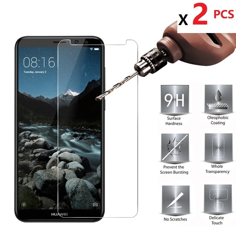 Из 2 предметов закаленное Стекло Экран Защитная пленка для Huawei mate 10 10Pro 9 9Lite