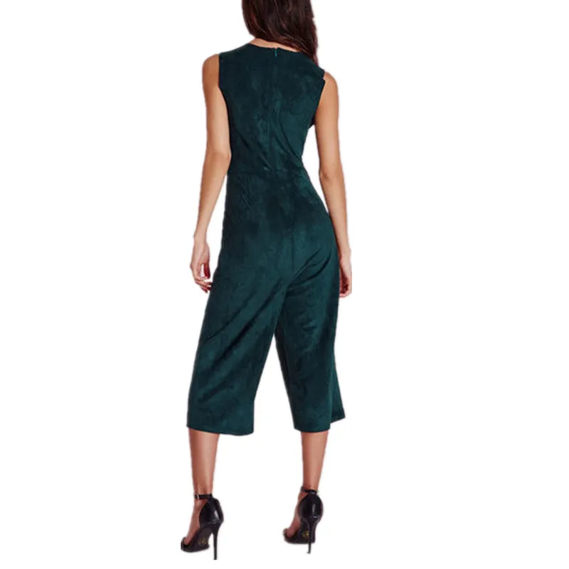 Черный глубокий v образный вырез длинный женский комбинезон с открытой спиной 2019