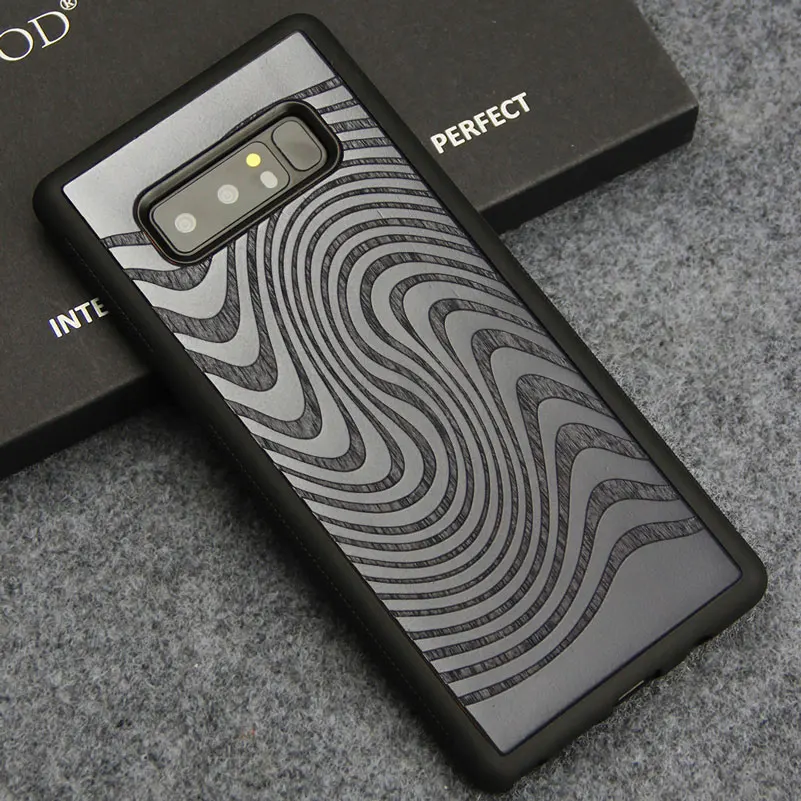 Роскошные чехлы для телефонов Samsung Note 8 Note8 чехол настоящая древесина твердая