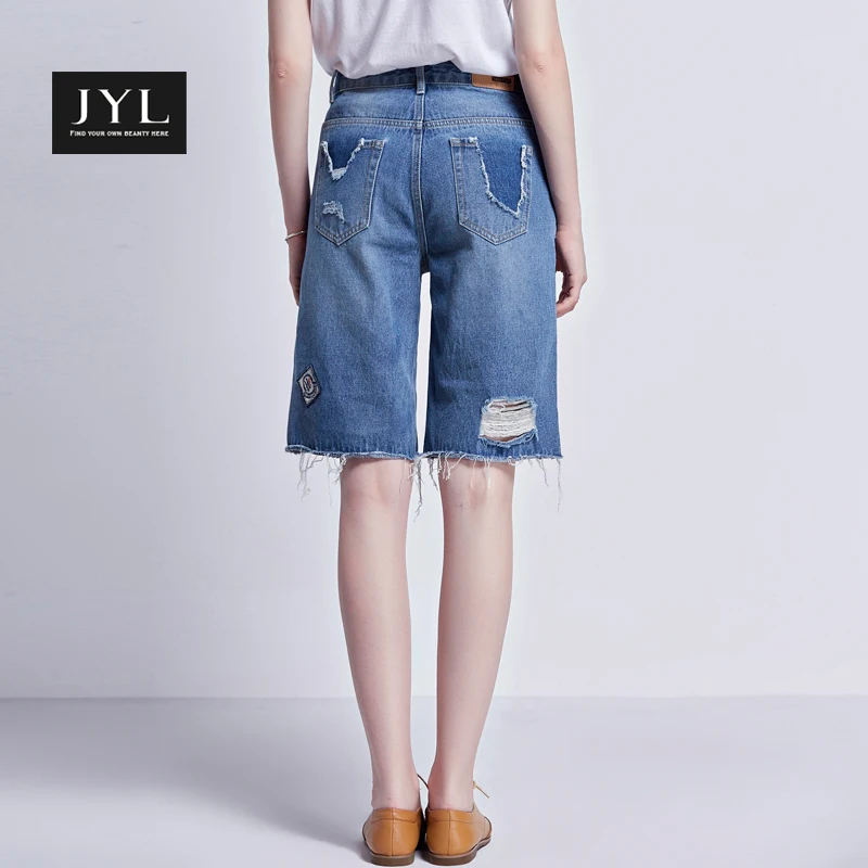 JYL jeans knee length street style 