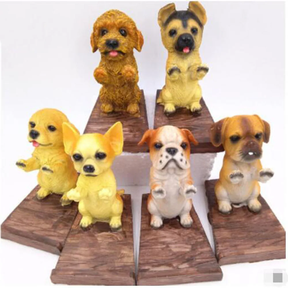 cell phone holder wood grain resin 3d animal cute pet smartphone dog desk stand bracket for iphone 7 8 x xs xiaomi samsung s8 free global shipping