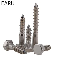 m630405060707580mm 304 stainless steel external hexagon hexagonal hex socket head tapping din571 standard screw bolt