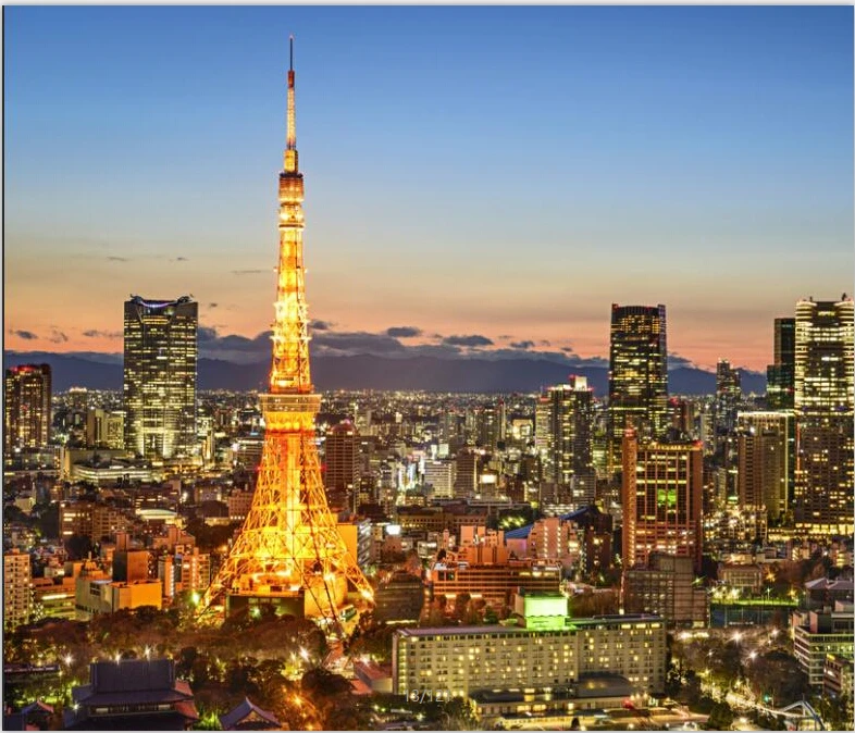 Стереоскопические 3d шторы с фотопринтом Эйфелева башня в Париже Франция ночное