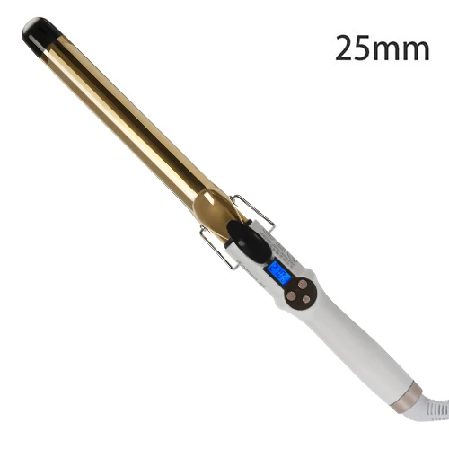 25MM AOFEILEI Золотой Электрический Professional керамика бигуди для волос ЖК дисплей щипцы завивки ролик плойка Вэйвер модные инструменты - Цвет: 25MM