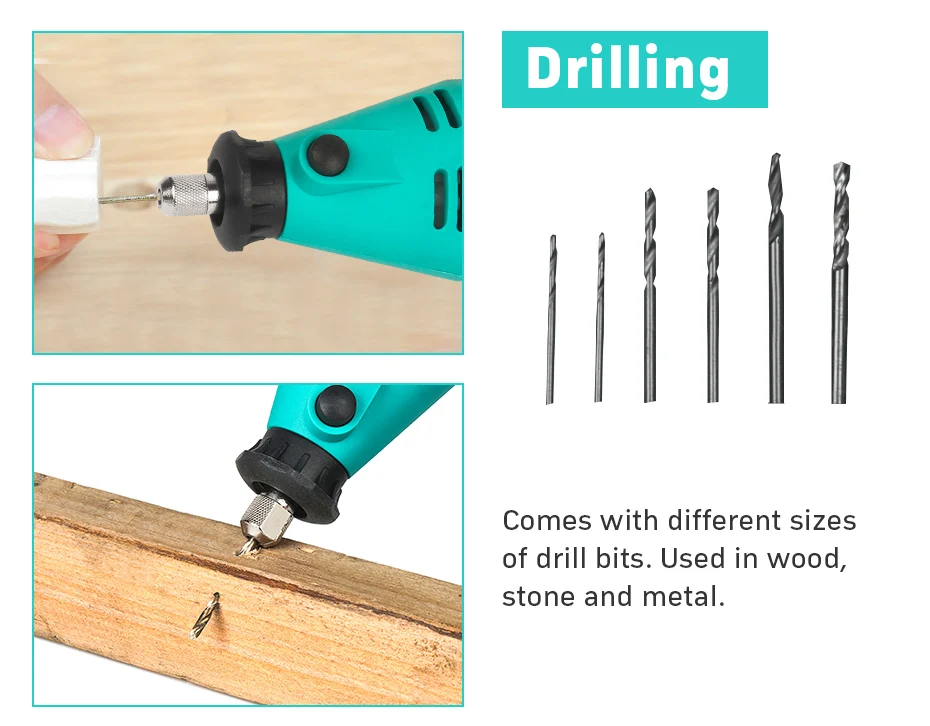 Tungfull Dremel роторный инструмент 30000 об/мин Dremel набор аксессуаров мини электрическая шлифовальная машина Мини дрель гравер резьба полировка резка