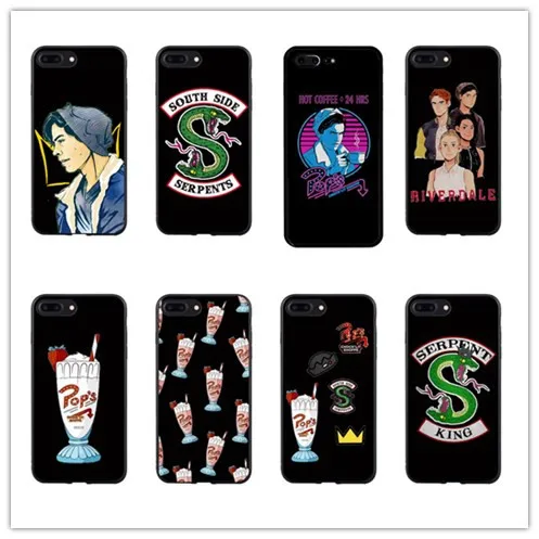 American Hot TV Riverdale Pintado South Side Serpents Case Capa Do Telefone Para O iphone X 8 7 6 Plus 5 4 Casos de Soft TPU | Мобильные