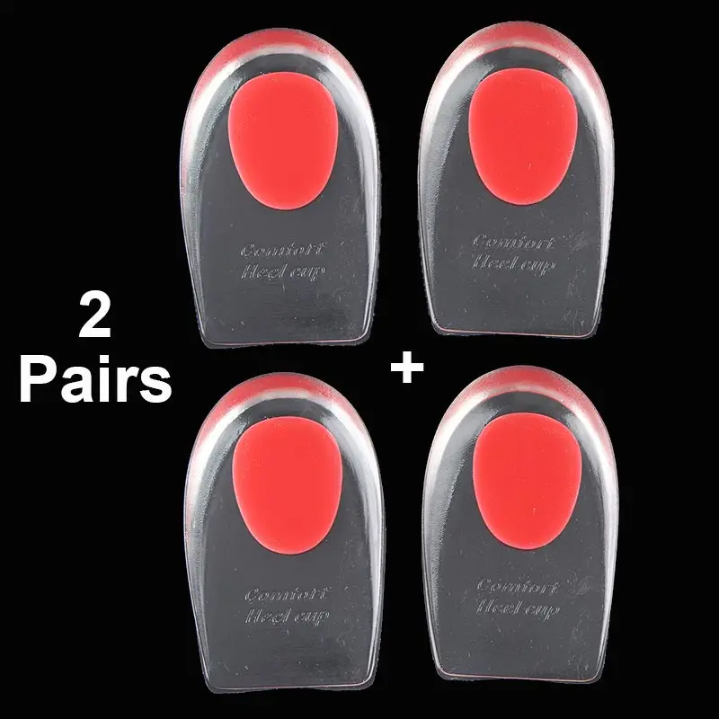 Силиконовые гелевые стельки для педикюра 2 пары на пятке облегчающие боли в ногах