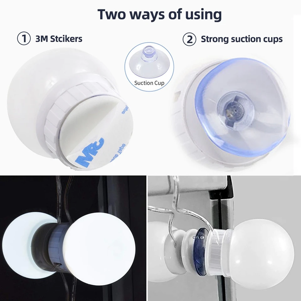 Led косметическое/Зеркальное Освещение USB DC5V сенсорное управление Макияж косметическое настольное освещение голливудское зеркало лампы туалетное зеркало с регулируемой яркостью лампы