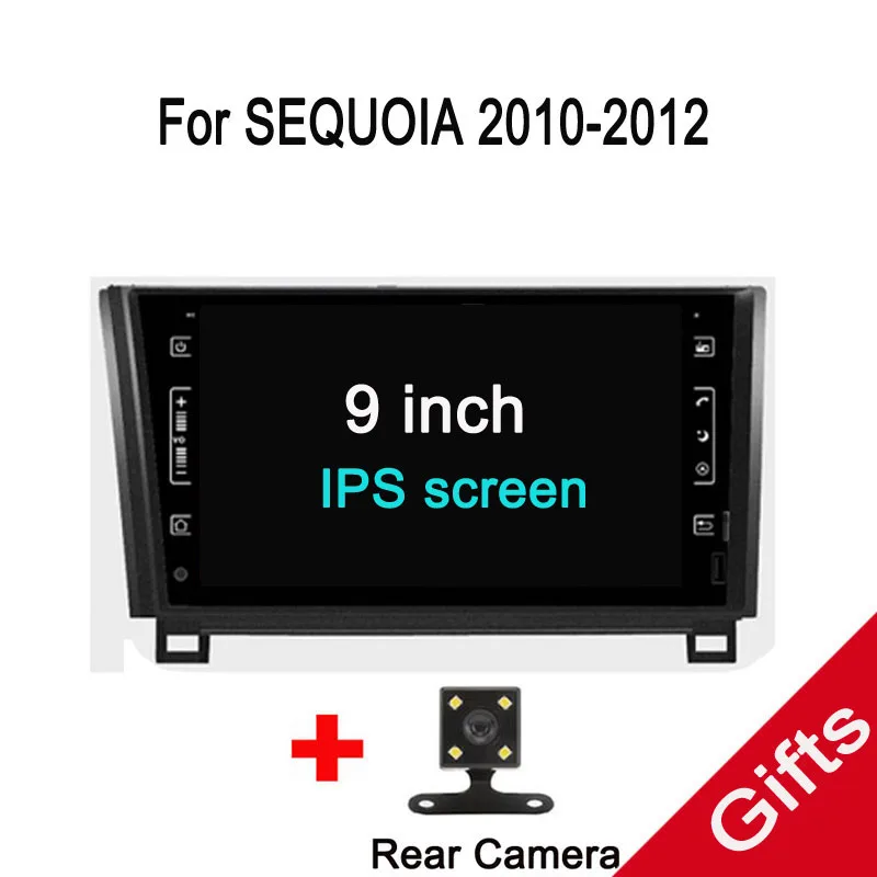 Восьмиядерный Android подходит для Toyota Tundra/Sequoia 2007 2008 2009 2010 2011 2012 2013 автомобильный DVD