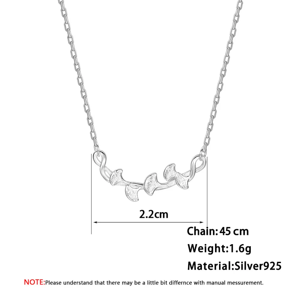 QIAMNI Gingko Leaves Blossom Chain Pendant Necklace Birthday Gift Apricot Flower Branches Chokers for Women Jewelry | Украшения и