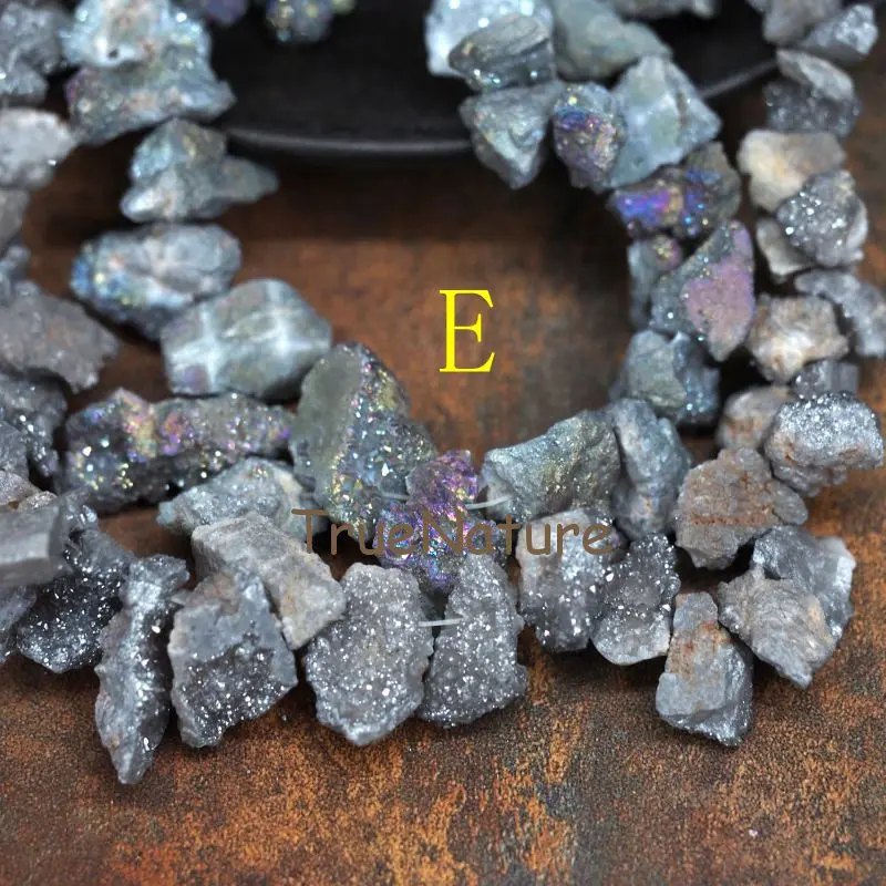 Кулон Agates Druzy бусины свободной формы титановый с камнем для изготовления