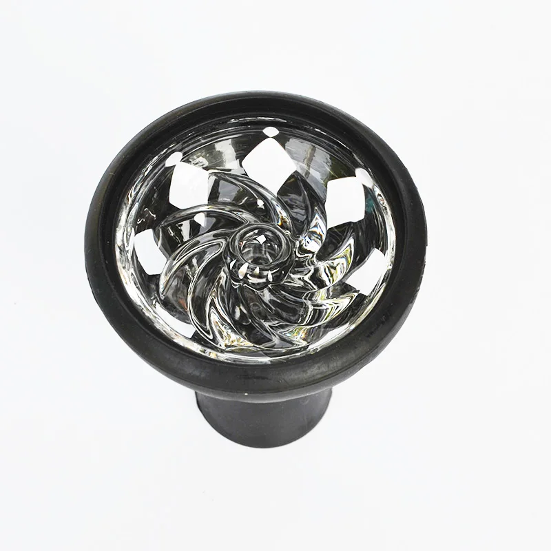 glass bowl black 1 шт. уголь держатель для миски, 48 шт./кор. Кокосовая Скорлупа древесный уголь для кальяна, полностью горящим углем длится 1 часа - Цвет: glass bowl black