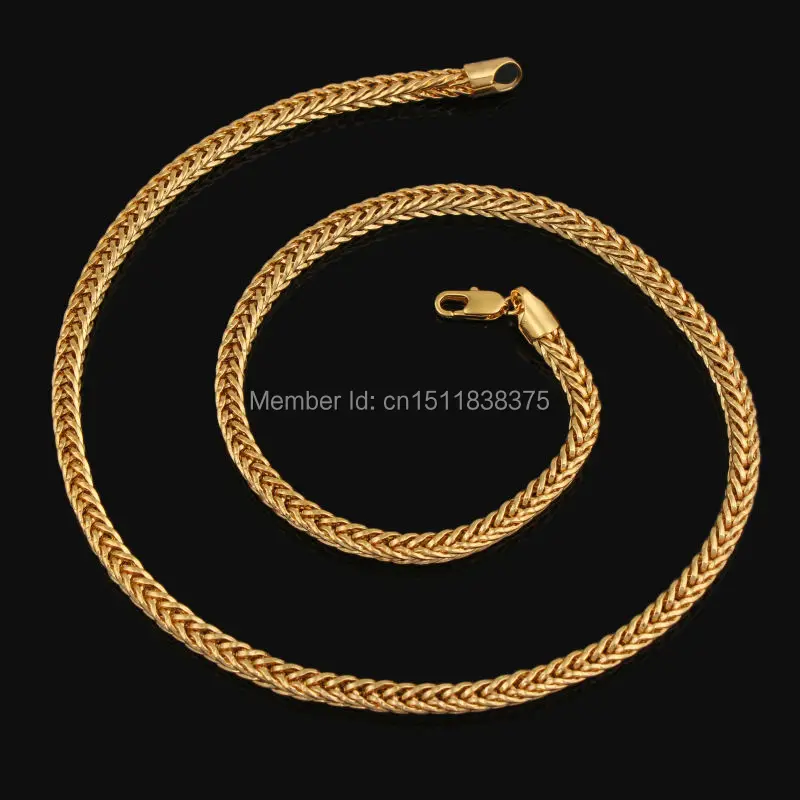 2017 распродажа Набор ювелирных изделий золотого цвета для мужчин и женщин